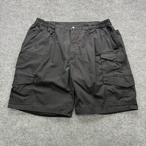 Propper Tactical Cargo Shorts Mens 44 Black 9in Ripstop Elastic Waist Workwear
